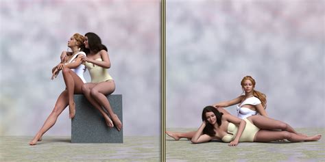 Duos Poses for Genesis 9 Feminine | Daz 3D