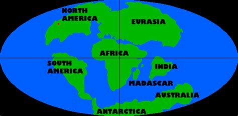 Continental Drift - 65 Million Years Ago