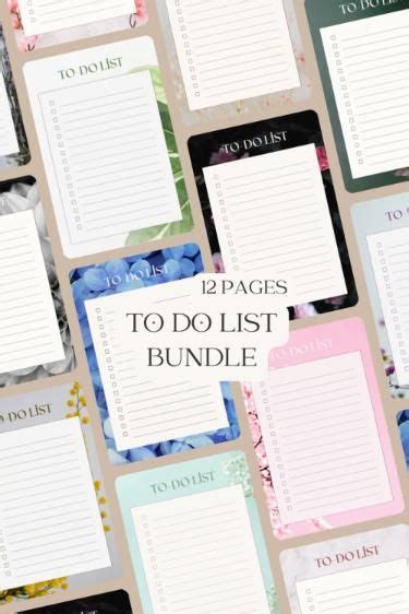 Flower Themed Digital Printable To Do List Bundle Adhd Planner Chore Chart Artofit