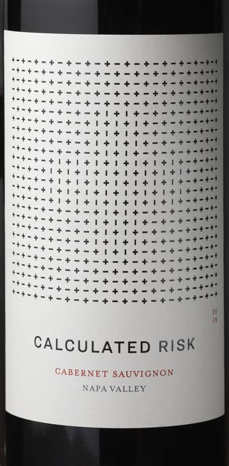 Calculated Risk Wine Design Cf Napa Brand Design