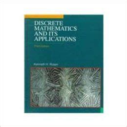 Discrete Mathematics And Its Applications Kenneth H Rosen