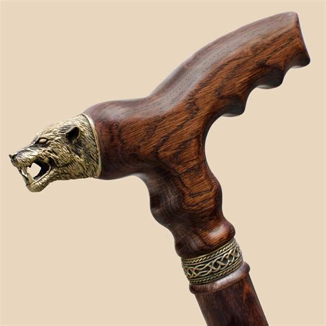 Hand Crafted Wolf Walking Cane Elegant Men S Canes And Walking Sticks