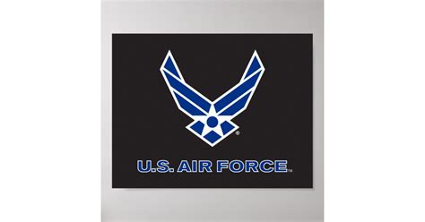 Us Air Force Logo Blue Poster Zazzle