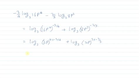 Solved Use The Properties Of Logarithms To Rewrite Each Expression As A