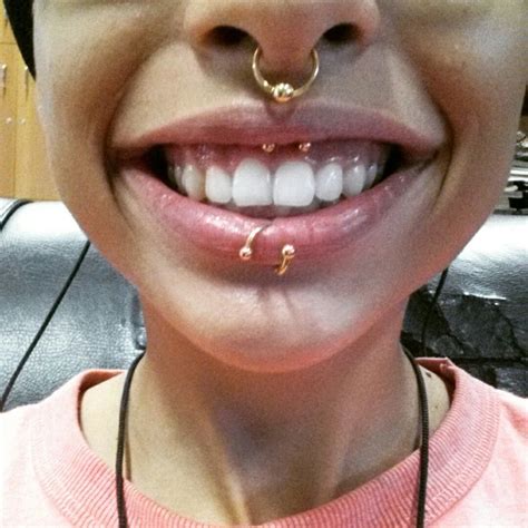 Vertical Labret Septum Smiley Labret Jewelry Smiley Piercing