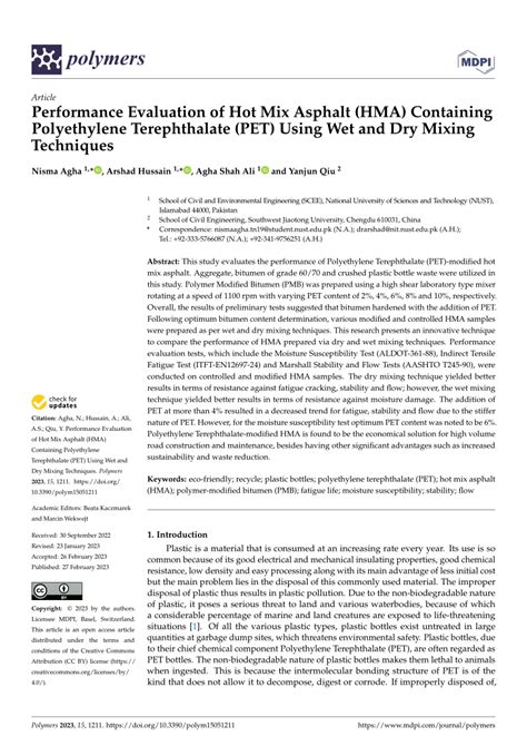 PDF Performance Evaluation Of Hot Mix Asphalt HMA Containing