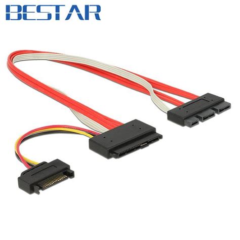 SFF-8639 Raid SATA 3.2 Express 18pin (7+7+4) & 15Pin Power to SFF-8482 ...