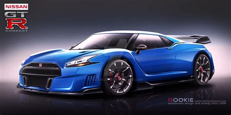 Nissan GT-R R36 concept blue by rookiejeno on DeviantArt