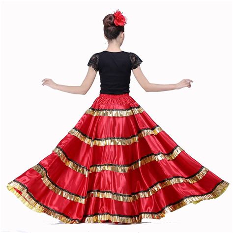 Flamenco Dance Skirt Belly Dancing Skirt Spanish F Vicedeal