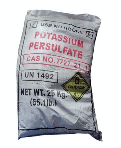 Potassium Persulfate Powder 98 25kg Bag At Rs 4000bag In Ahmedabad