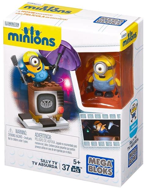 Minions Mega Bloks 37-Piece Construction Set, Silly TV - PartyBell.com