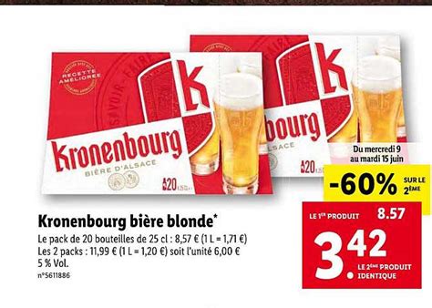 Promo Kronenbourg Bi Re Blonde Chez Lidl Icatalogue Fr
