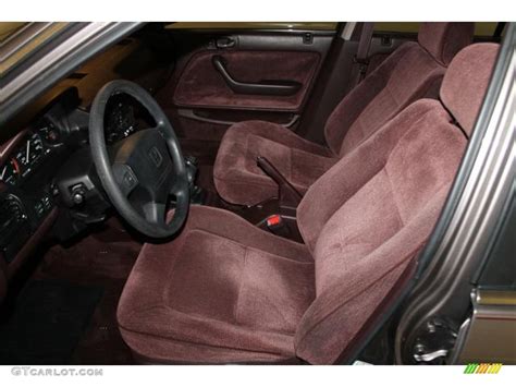 Burgundy Interior 1993 Honda Accord EX Sedan Photo #85760202 | GTCarLot.com