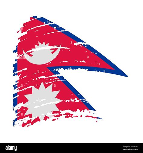 Nepal Flag In Grunge Brush Stroke Vector Image Stock Vector Image