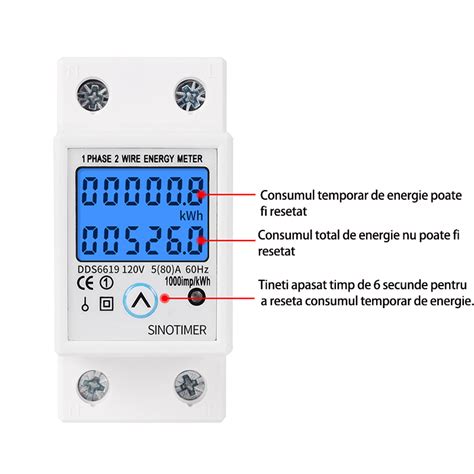 Contor Monofazat De Energie Electrica Sinotimer V Ac Hz A