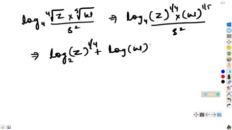 SOLVED Use The Properties Of Logarithms To Express Each Logarithm As A