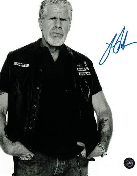 Ron Perlman as Clay Morrow SOA Autographed 8x10 in Blue Sharpie – Icon ...