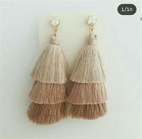 Aros Con Flecos Tonos Tierra Drop Earrings Earrings Fashion