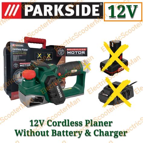 Parkside 12V Cordless Planer Brushless Motor Optional 4Ah Battery And