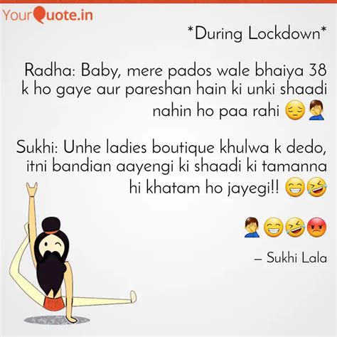 During Lockdown Radha Quotes Writings By Sukhi Lala YourQuote