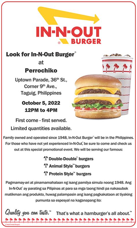 In N Out Burger Cool Uptown Parade Bgc Pop Up October 2022