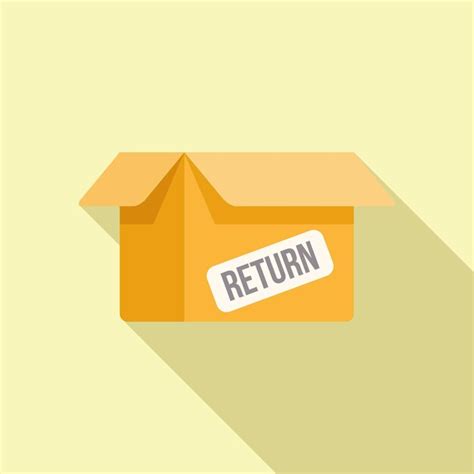 Premium Vector Return Goods Box Icon Flat Vector Parcel Service Cargo