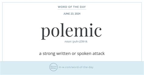 Word of the Day: Polemic | Merriam-Webster