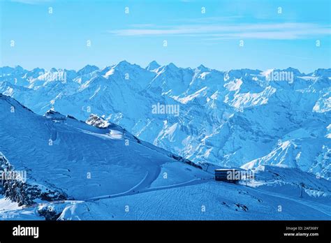 Cable Car Station In Hintertux Glacier In Austria Stock Photo Alamy