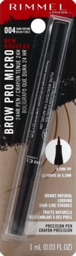 Rimmel London Pro Micro Dark Brown Precision Stroke Brow Pen 1 Ct Kroger