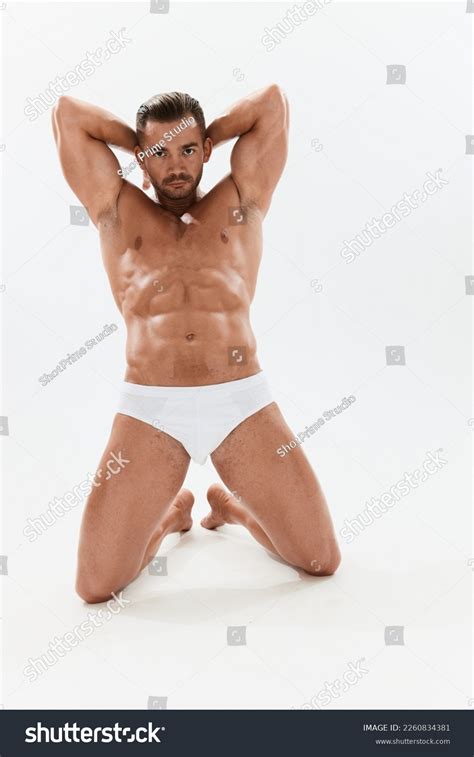 Man Athletic Body Bodybuilder Briefs Naked Stock Photo Shutterstock