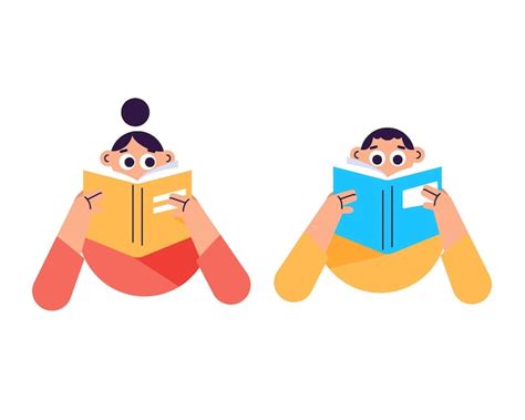 Premium Vector Young Couple Reading Book Together