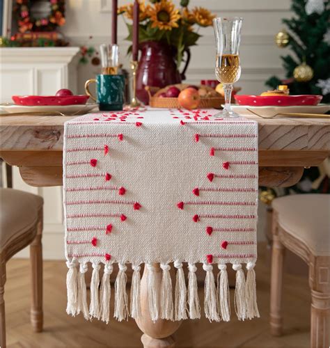 Amazon Gold White Green Christmas Tree Table Runner 72 Inch Long