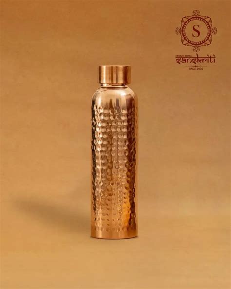 Capacity 1000 ML Hammered Copper Bottle At Rs 310 Bottle In Ahmedabad