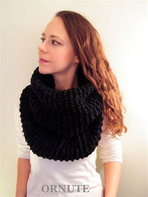 Chunky Knit Infinity Scarf Wool Scarf Chunky Infinity Scarf Etsy