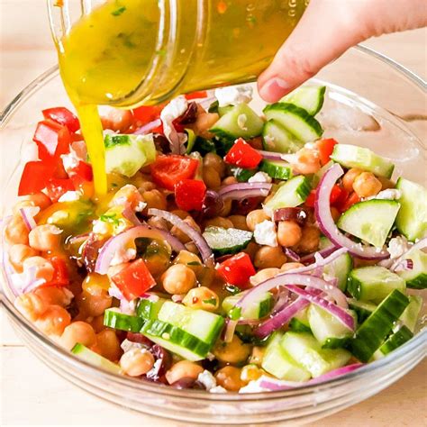 Best Chickpea Salad Recipe How To Make Mediterranean Chickpea Salad