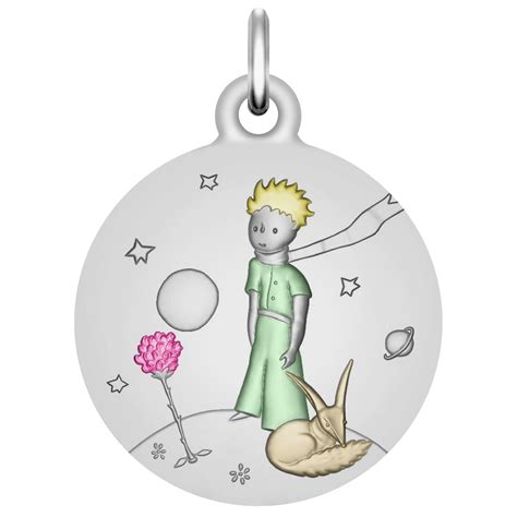 M Daille Petit Prince Sur Sa Plan Te En Couleurs Argent Massif