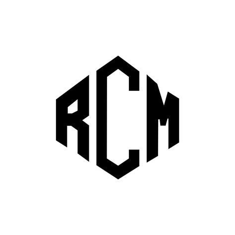 RCM letter logo design with polygon shape. RCM polygon and cube shape ...