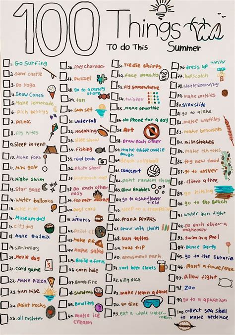 Summer Bucket List Ideas For Teens