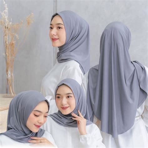 Jual Segitiga Instan Jersey Soft Pad Oval Premium Hijab Segitiga