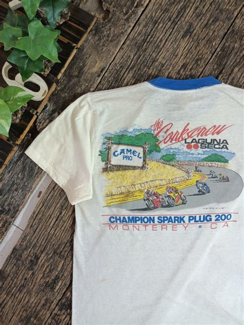 Vintage Permotoran 1985 Laguna Seca The Corkscrew T Shirt Men S