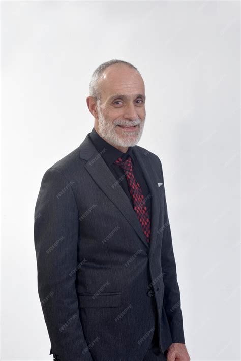 Premium Photo Portrait Of A Man With Suit And Tie On White Background