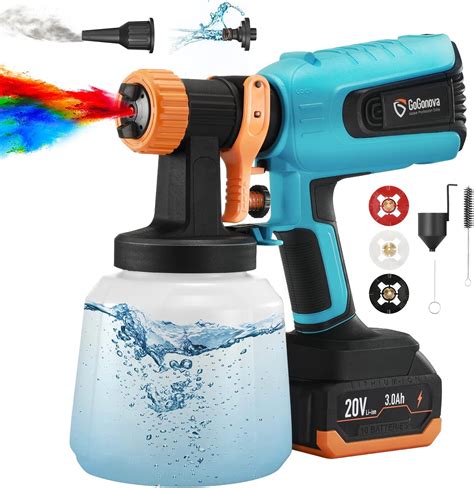 GoGonova Brushless Cordless HVLP Power Paint Sprayer 1400ml Large