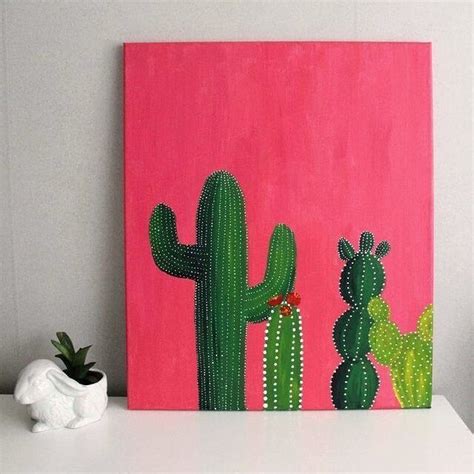 Easy Painting Ideas For Beginners Cactus Mari Kiketi