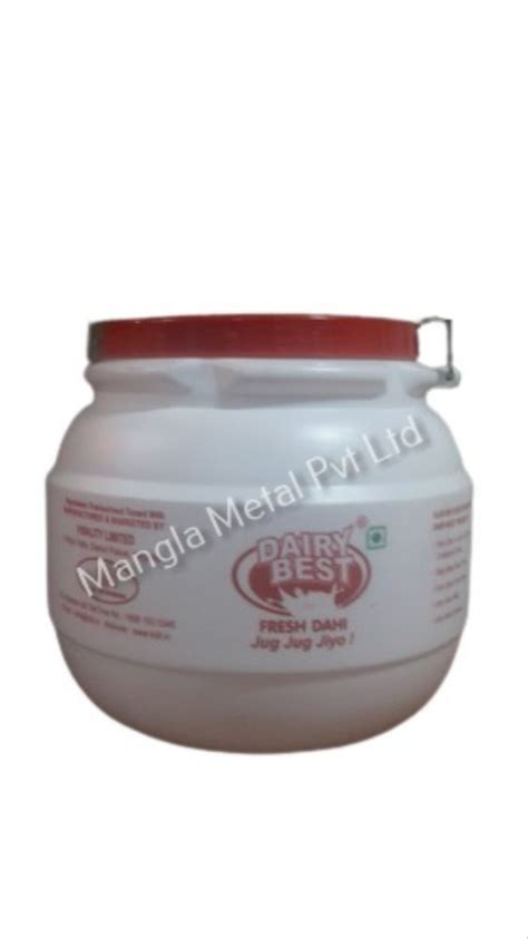 White Round Plastic Matka For Dahi And Ghee Packaging At Rs Piece