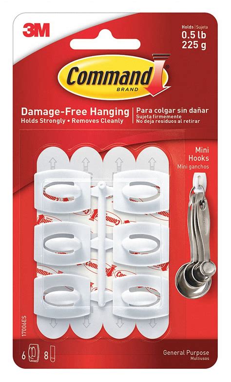 Command Mini Hooks Commandtm Adhesive Pressure Sensitive Strip