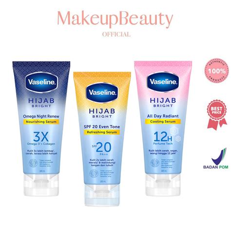 Jual Vaseline Hijab Bright Body Serum Cooling Serum Refreshing