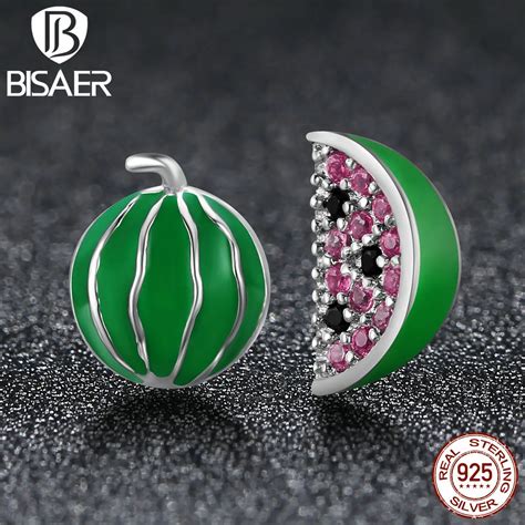 100 Genuine Fashion 925 Sterling Silver Love For Watermelon Cute Fruit