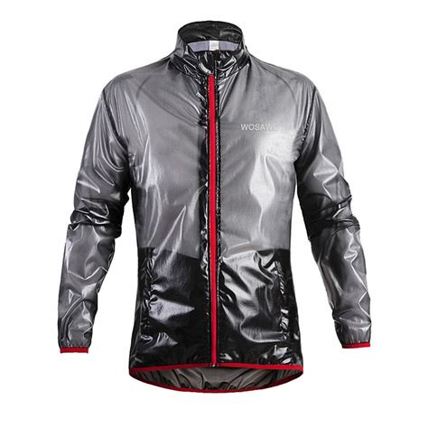 Wosawe Men Women Cycling Rain Jackets Long Sleeve Waterproof Windproof