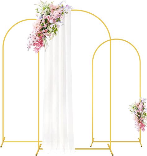 Amazon Fanproms Gold Wedding Arch Stands Set Of Arched Stand