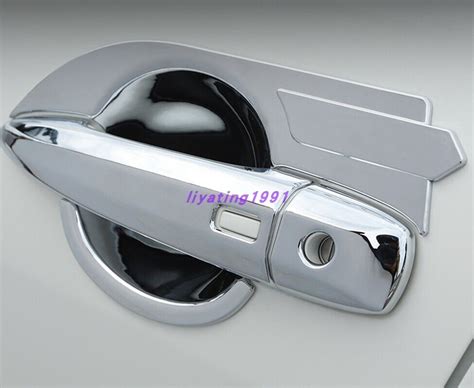 Abs Chrome Door Handle Bowl Cover Cup Overlay Trim For Nissan Sentra